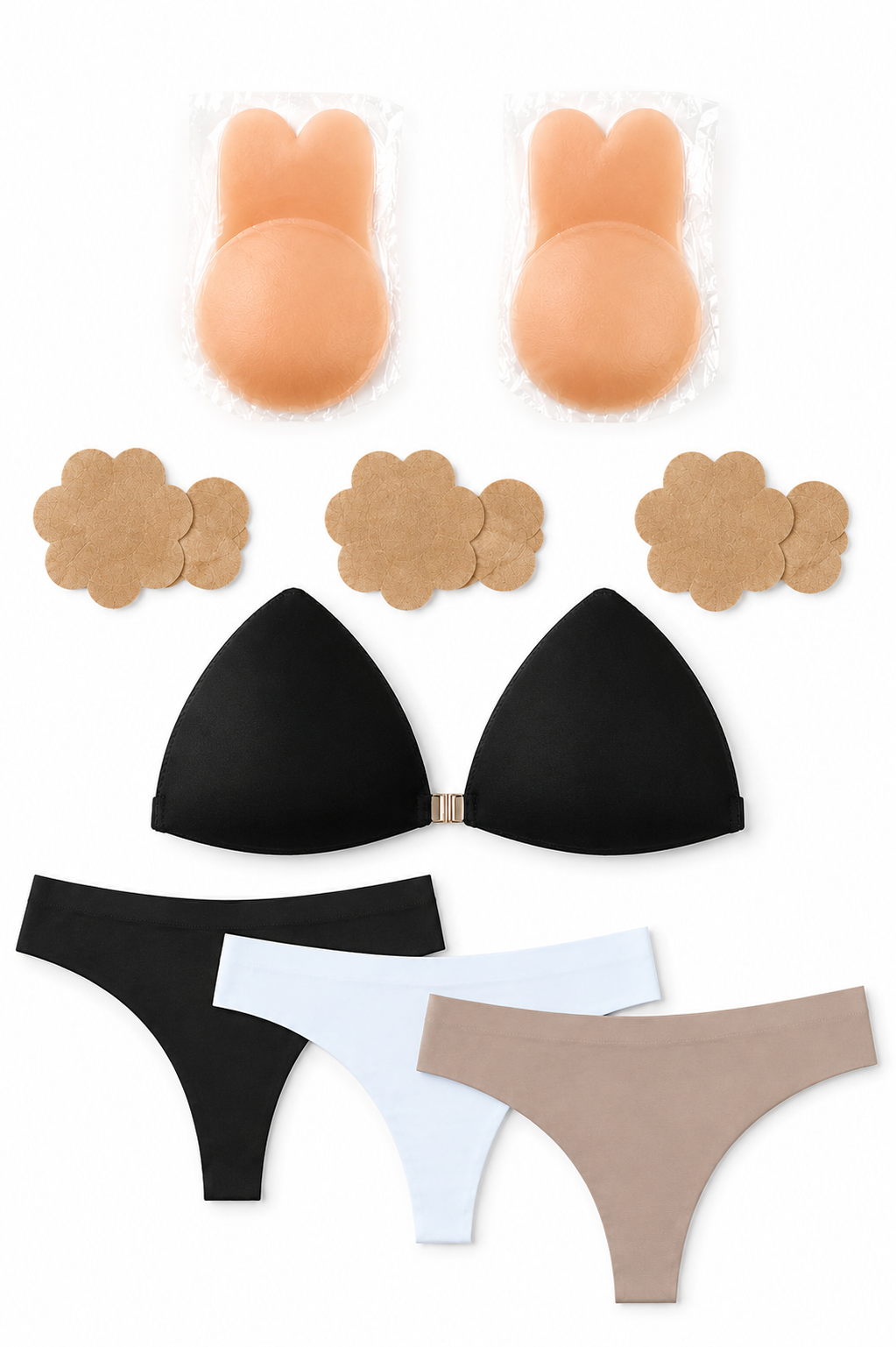 Kit Mujer Segura (Kony bra + Pack de Pantys + Brasier Negro)