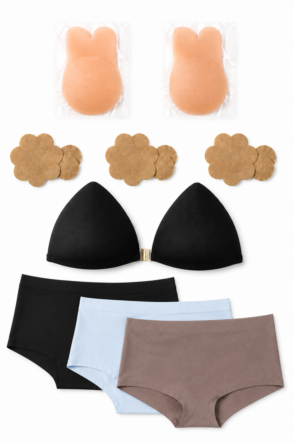 Kit Mujer Segura (Kony bra + Pack de Pantys + Brasier Negro)