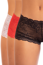 Paquete x 3 panties de lencería en encaje